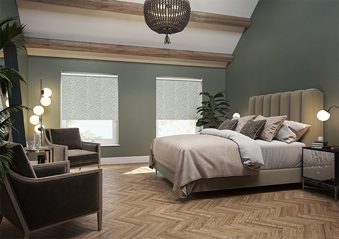 Floral Outlines, Sage Green - Twist&Fit Roller Blind - Image 7